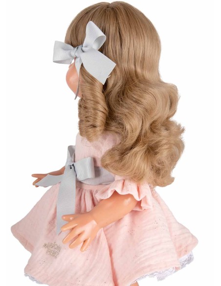 Mariquita Perez Robe Blonde Argent Rose 50 cm