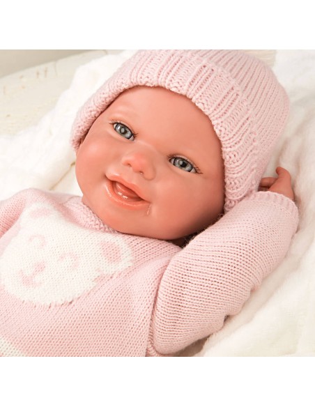 Adriana Reborn Baby Pink With Blanket 40 cm