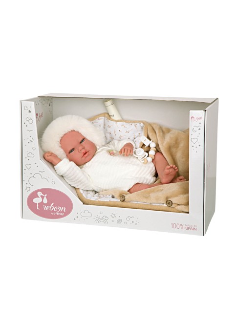 Alejandra Beige Reborn Baby With Lullaby 40 см