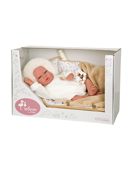 Alejandra Beige Reborn Baby With Lullaby 40 см
