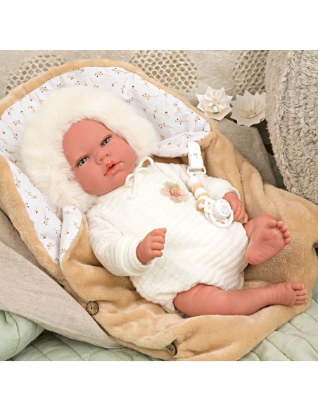 Alejandra Beige Reborn Baby With Lullaby 40 см
