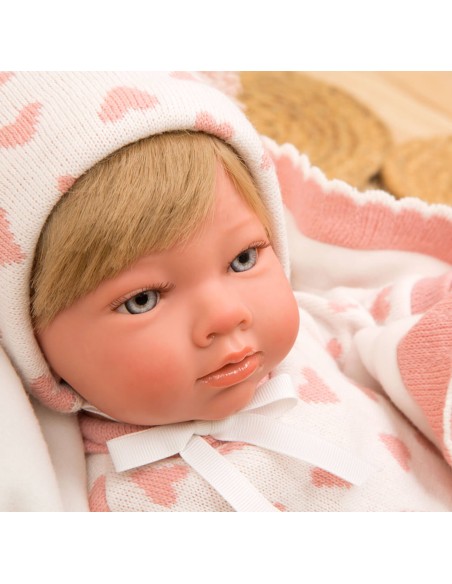Cristina Reborn Baby Pink With Blanket 40 cm