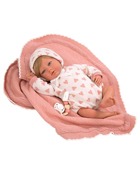 Cristina Reborn Baby Pink With Blanket 40 cm