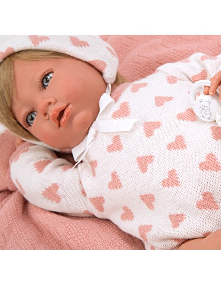 Cristina Reborn Baby Pink With Blanket 40 cm