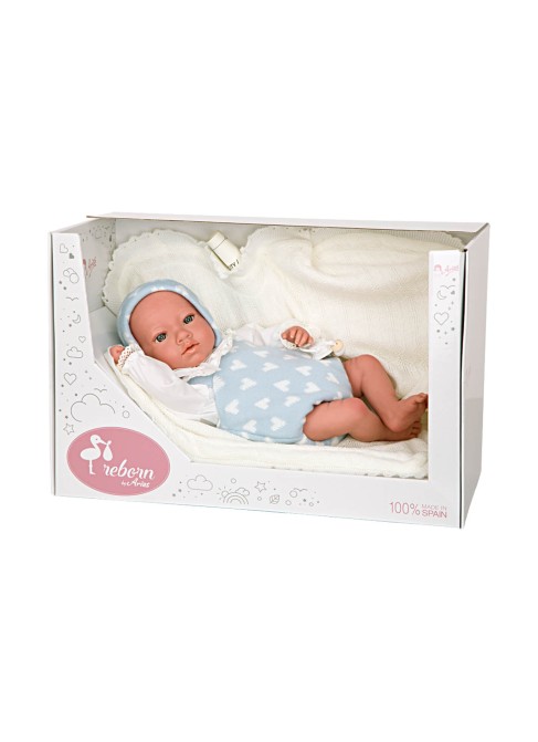 Ian Reborn Baby Blue с одеялом 40 см