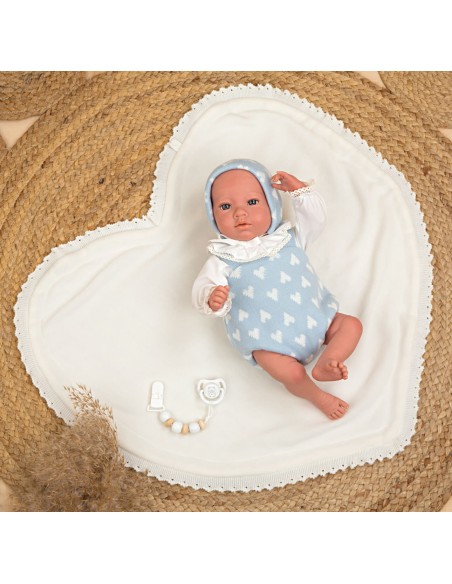 Ian Reborn Baby Blue с одеялом 40 см
