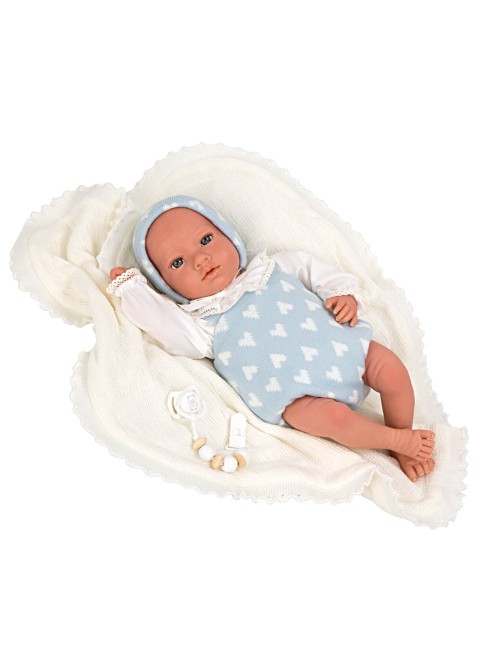 Ian Reborn Baby Blue With Blanket 40 cm