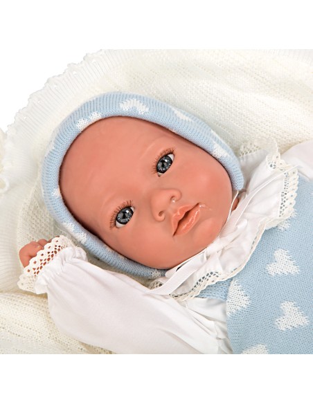 Ian Reborn Baby Blue с одеялом 40 см