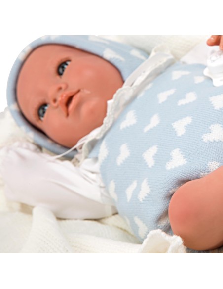 Ian Reborn Baby Blue с одеялом 40 см