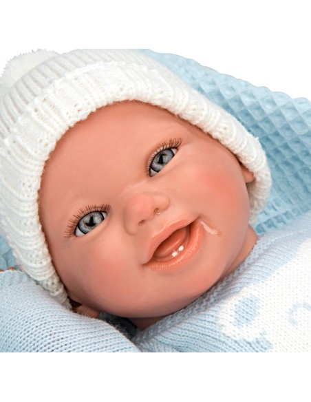 Paulo Reborn Baby Blue With Blanket 40 cm