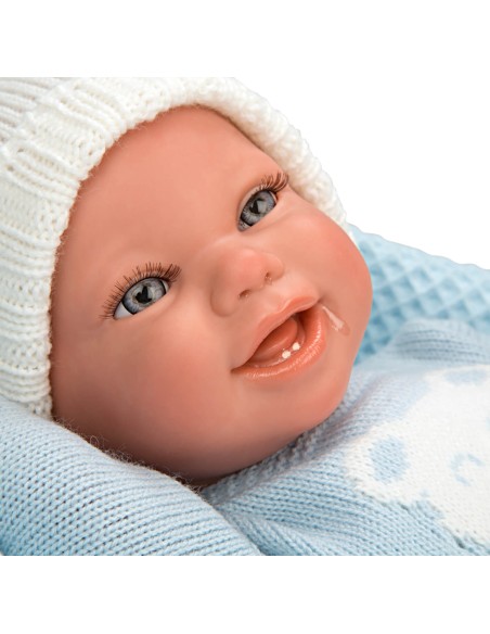 Paulo Reborn Baby Blue With Blanket 40 cm