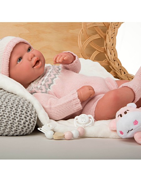 Anais Reborn Bébé Avec Couverture Et Peluche 45 cm