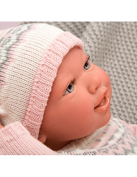 Anais Reborn Bébé Avec Couverture Et Peluche 45 cm