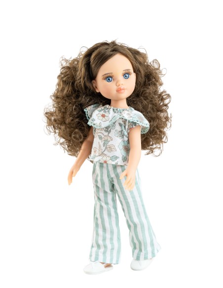 Carmen Esmpado Dress Green and White 32 cm