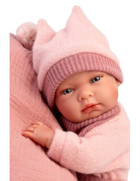 Nica Newborn Pink With Cushion 40 cm