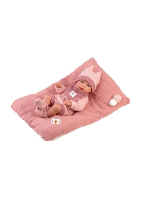 Nica Newborn Pink With Cushion 40 cm