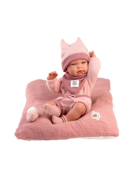 Nica Newborn Pink With Cushion 40 cm