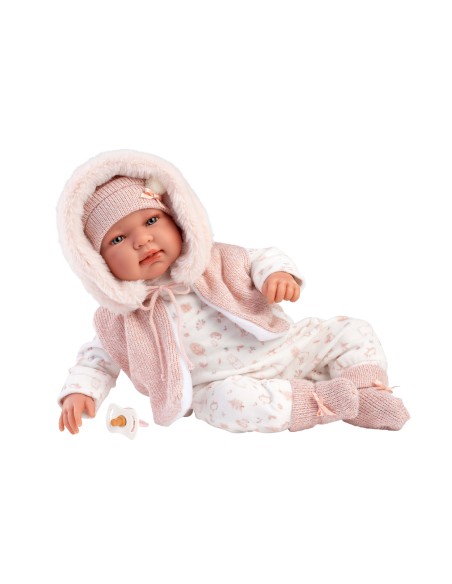 Tina Newborn 44 cm Pink Romper with Hood 44 cm