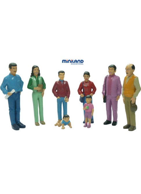 Juguetes Juego Educativo Figuras Amigos del Mundo Miniland Familia Latinoamericana 8 Figuras