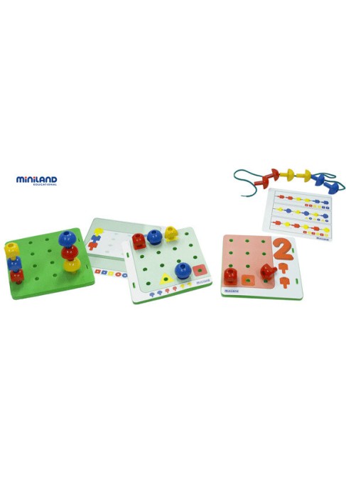 Juguetes Juego Educativo Juegos de Reglas  Matemáticos Activity Pin 144 pcs + 18 Fichas + 4 Placas + 10 Cordones