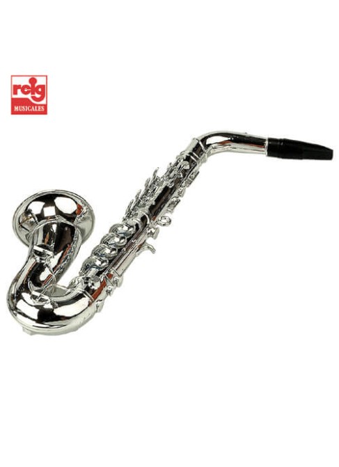 Juguetes Juguetes Musicales Juguetes Viento Saxofón Metalizado 8 Notas en Estuche