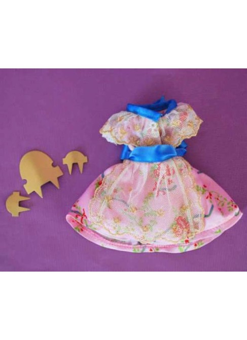 Muñecas Mariquita Perez Mini Mariquita Pérez - Vestidos y Complementos 21cm MINI CONJUNTO VALENCIANA ROSA